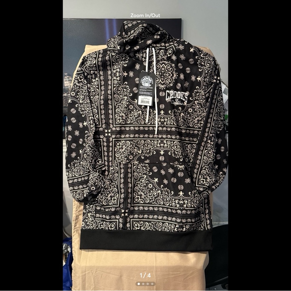 Crooks & Castles Black Paisley AOP Hoodie